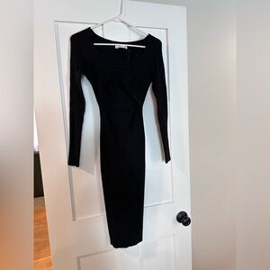 Black Knit Cutout Dress